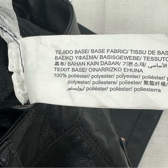 Pull & Bear size 4 Black Faux Leather High Waist Straight Leg Pants - Picture 12 of 13